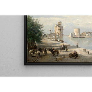Le Port de La Rochelle de Jean-Baptiste-Camille Corot | Reproduction Tableau Décoration murale affiche copie