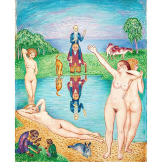 Le Retour aux terrains de jeu de la jeunesse - Nils Dardel | Reproduction Tableau Décoration murale affiche copie