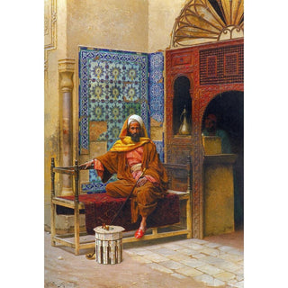 Le fumeur - Ludwig Deutsch | Reproduction Tableau Décoration murale affiche copie