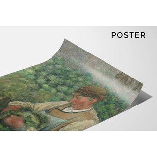 Le jardinier - Vieux paysan au chou - Camille Pissarro | Reproduction Tableau Décoration murale affiche copie