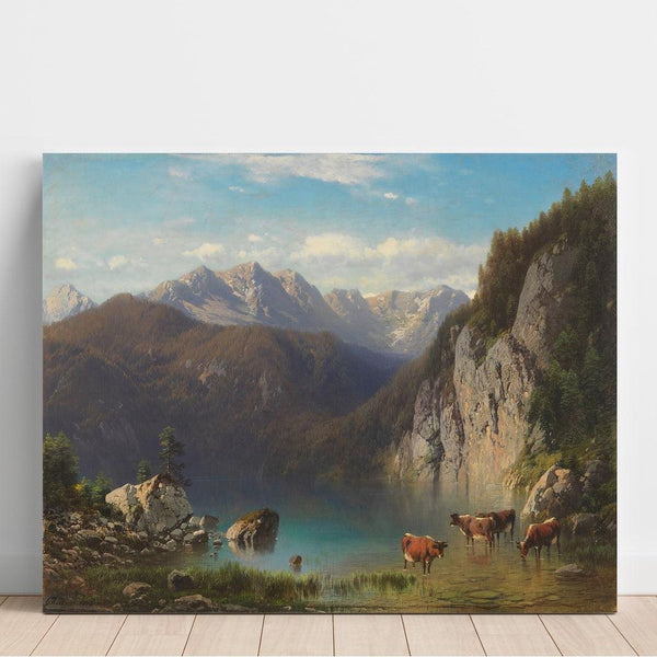 Riproduzione del dipinto Il lago Alpsee vicino a Hohenschwangau - Carl Millner
