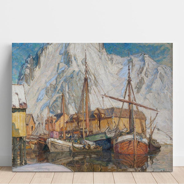 Riproduzione del dipinto Il porto di Svolvær, Lofoten - Anna Boberg