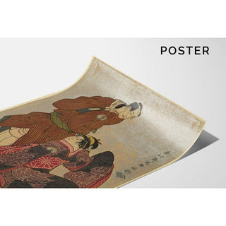 Le troisième Bando Hikosaburo dans le rôle de Chomemon, et le quatrième Iwai Hanshiro dans le rôle de Shinanoya Ohan - Toshusai Sharaku | Reproduction Tableau Décoration murale affiche copie