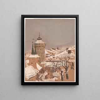 Leon Wyczkowski - Florian Gate in Cracow from the windows of the Academy of Fine Arts.webp