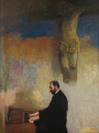 Leon Wyczkowski - Portrait of Feliks Jasieski at the Organ.webp