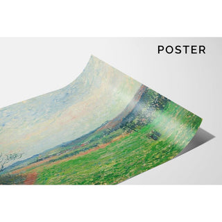 Les Coteaux de Gisors, Temps Gris - Camille Pissarro | Reproduction Tableau Décoration murale affiche copie