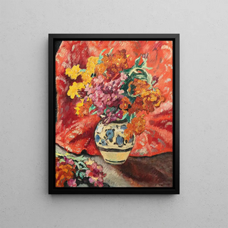 Louis Valtat - Vase de fleurs  la draperie rouge.webp