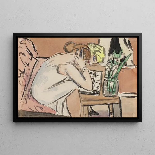 Sans titre Due giovani ragazze che leggono - Max Beckmann — quadro incorniciato alla parete