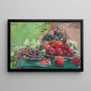 Max Slevogt - Still life with apples grapes and plums.webp