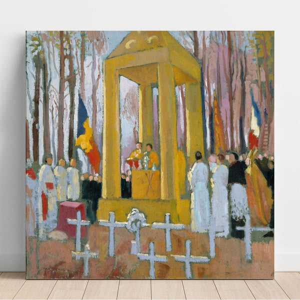 Riproduzione del dipinto Messe davanti alla tomba di Ernest Psichari - Maurice Denis