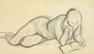 Mikul Galanda - Akt s knihou.webp