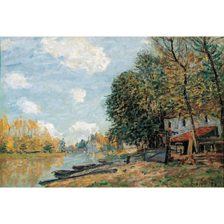 Moret : Les rives du Loing - Alfred Sisley | Reproduction Tableau Décoration murale affiche copie