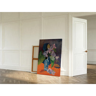 Nature morte avec fleurs et idole - Paul Gauguin | Reproduction Tableau Décoration murale affiche copie