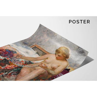 Nu au Collier - Henri Lebasque | Reproduction Tableau Décoration murale affiche copie