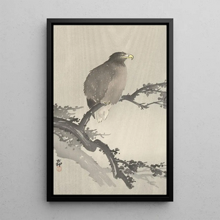 Ohara Koson - Whitetailed eagle on branch.webp