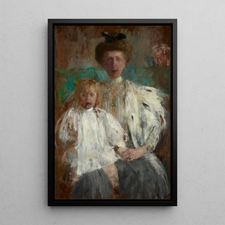 Olga Boznanska - Portrait of Julia Puget ne Kwilecka with Her Son Jacek.webp