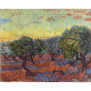 Oliveraie, Saint-Rémy - Vincent van Gogh | Reproduction Tableau Décoration murale affiche copie