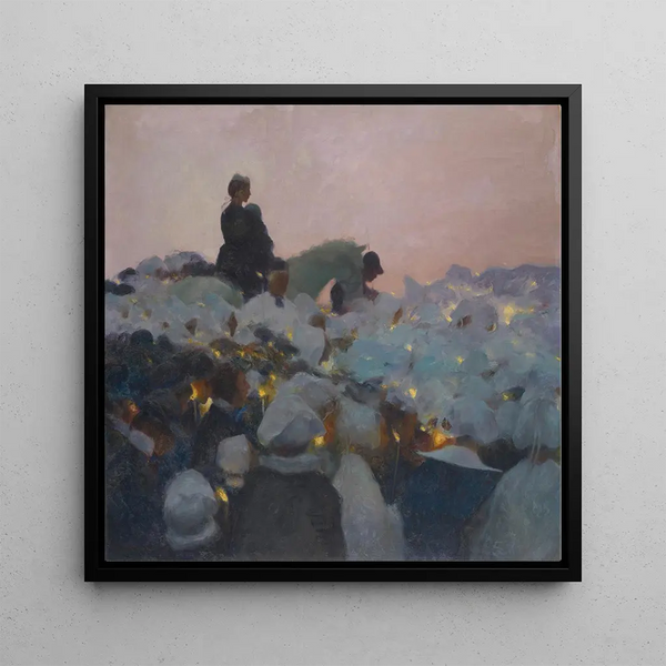 Pardon in Bretagna - Gaston La Touche — quadro incorniciato alla parete