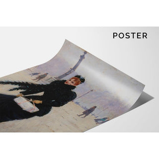 Parisienne sur la place de la Concorde - Jean Béraud | Reproduction Tableau Décoration murale affiche copie