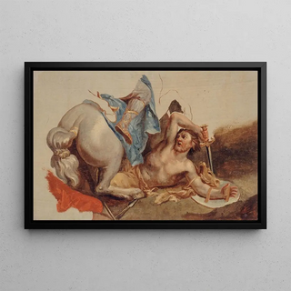 PaulJacquesAim Baudry - tude de cheval et de cavalier tomb daprs Le Brun.webp