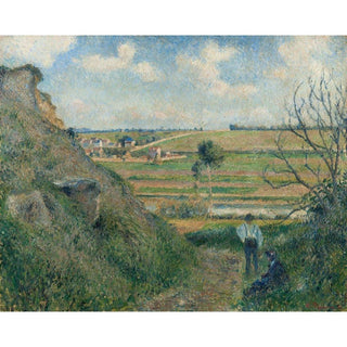 Paysage, Bazincourt - Camille Pissarro | Reproduction Tableau Décoration murale affiche copie