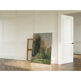 Paysage avec Deux Personnages, Éragny, Automne - Camille Pissarro | Reproduction Tableau Décoration murale affiche copie