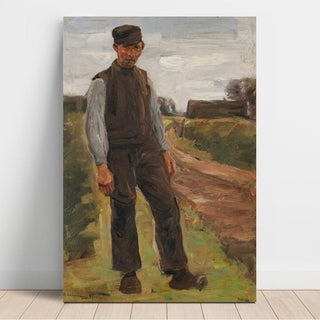 Paysans debout sur un chemin - Max Liebermann | Reproduction Tableau Décoration murale affiche copie