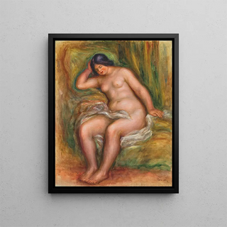 PierreAuguste Renoir - Femme nue assise appuye sur un coussin vert Nu assis.webp