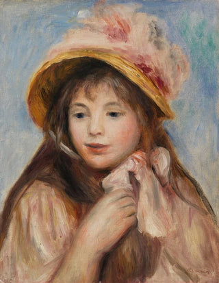 PierreAuguste Renoir - Girl with Pink Bonnet Jeune fille au chapeau rose.webp