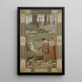 Pierre Puvis de Chavannes - Saint Genevieve as a child in prayer.webp