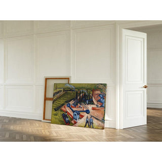 Port occidental de Francfort-sur-le-Main - Ernst Ludwig Kirchner | Reproduction Tableau Décoration murale affiche copie