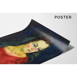 Portrait de femme Ludmilla Allik - Konrad Mägi | Reproduction Tableau Décoration murale affiche copie