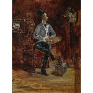 Princeteau dans son Atelier - Henri de Toulouse-Lautrec | Reproduction Tableau Décoration murale affiche copie