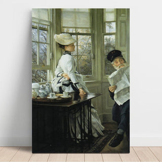 Reading the News - James Tissot | Reproduction Tableau Décoration murale affiche copie