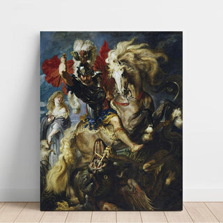 Saint-Georges combat le dragon - Peter Paul Rubens | Reproduction Tableau Décoration murale affiche copie