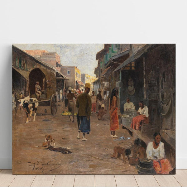 Riproduzione del dipinto Scène di strada a Ceylan (Sri Lanka) - Wilhelm Kuhnert