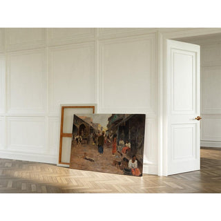 Scène de rue à Ceylan Sri Lanka - Wilhelm Kuhnert | Reproduction Tableau Décoration murale affiche copie