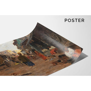 Scène de rue à Ceylan Sri Lanka - Wilhelm Kuhnert | Reproduction Tableau Décoration murale affiche copie