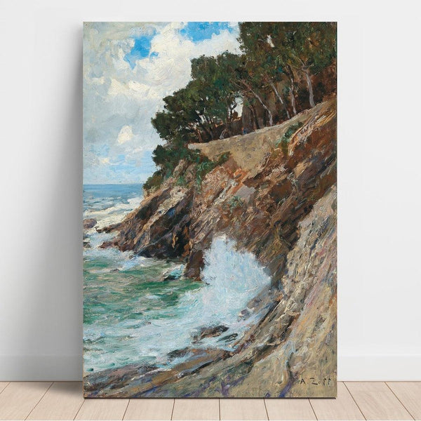 Riproduzione del dipinto Scène sulla costa di Nervi - Alfred Zoff