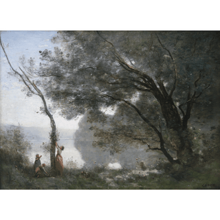 Souvenir de Mortefontaine de Jean-Baptiste-Camille Corot | Reproduction Tableau Décoration murale affiche copie