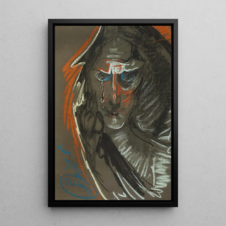 Stanisaw Ignacy Witkiewicz - Portrait of Maria Kasprowiczowa Weeping knight.webp