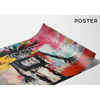 Tableau Street Art – L’Enfant aux Étoiles | Poster Abstrait Urbain Coloré | Affiche Moderne Inspirée de l’Art Brut Contemporain