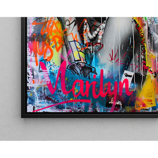 Tableau Street Art – Marilyn Monroe Iconique | Affiche Pop Art Graffiti Coloré | Poster Moderne Urbain de Star Célèbre