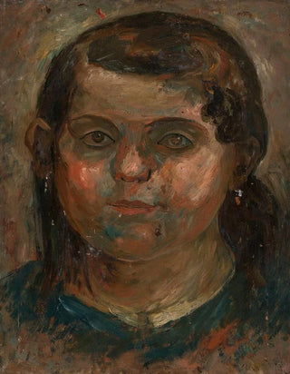Tadeusz Makowski - Head of a little girl in a blue dress.webp