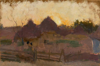 Tadeusz Makowski - Landscape with haystacks.webp