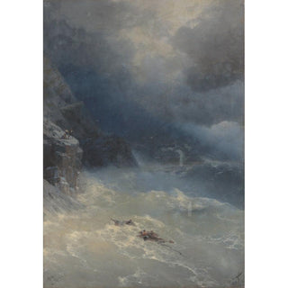 The Storm at Cape Aya - Ivan Konstantinovich Aivazovsky | Reproduction Tableau Décoration murale affiche copie