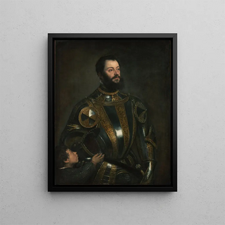 Titian - Portrait of Alfonso dAvalos Marchese del Vasto in Armor with a Page.webp