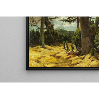 Troncs de chêne au pré-printemps - Franz Marc | Reproduction Tableau Décoration murale affiche copie