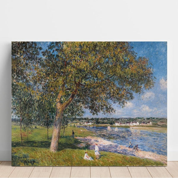 Riproduzione del dipinto Un Noyer dans la Prairie de Thomery - Alfred Sisley