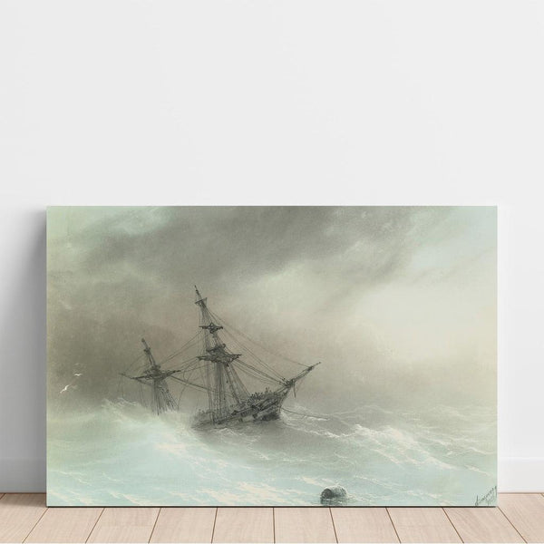 Riproduzione del dipinto Un navire in un mare agitato - Ivan Konstantinovich Aivazovsky